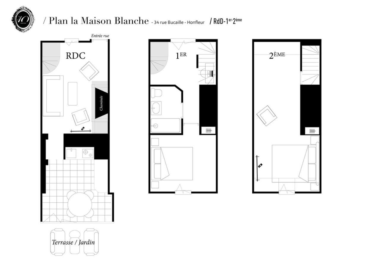 La Maison Blanche Du 10Honfleur Kültér fotó